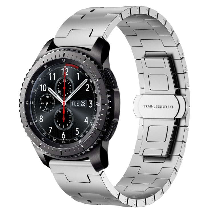 For Samsung Galaxy Gear S3 Frontier Titanium Alloy 22mm Metal Watch Band(Silver) by bashfashion