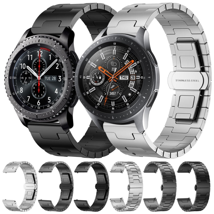 For Samsung Galaxy Gear S3 Frontier Titanium Alloy 22mm Metal Watch Band(Silver) by bashfashion