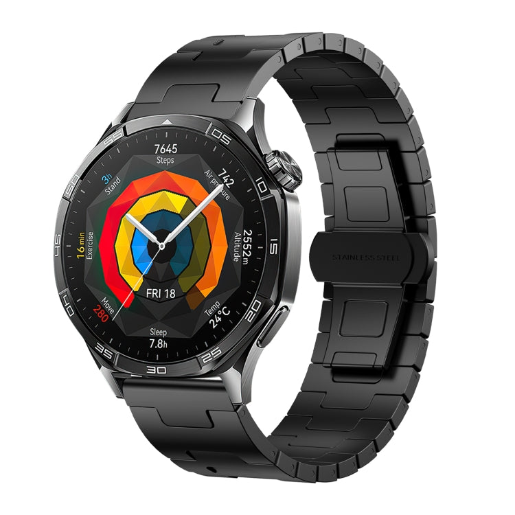 For Amazfit Bip 5 / GTR 4 / GTR 3 Titanium Alloy Metal 22mm Watch Band(Black) by bashfashion