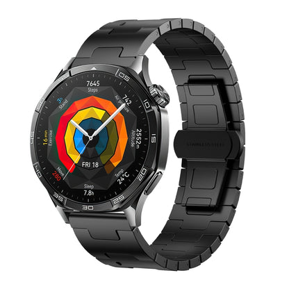 For Amazfit Bip 5 / GTR 4 / GTR 3 Titanium Alloy Metal 22mm Watch Band(Black) by bashfashion