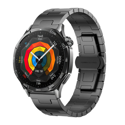 For Amazfit Bip 5 / GTR 4 / GTR 3 Titanium Alloy Metal 22mm Watch Band(Titanium Color) by bashfashion