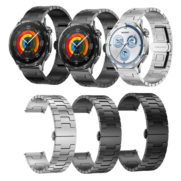 For Amazfit Bip 5 / GTR 4 / GTR 3 Titanium Alloy Metal 22mm Watch Band(Titanium Color) by bashfashion