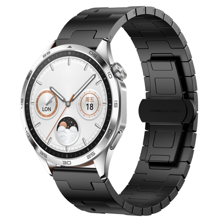 For Huawei watch GT4 46mm Titanium Alloy 22mm Metal Watch Band(Black) by bashfashion