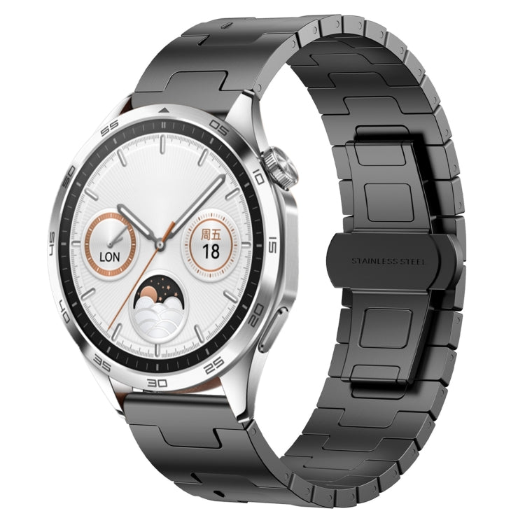 For Huawei watch GT4 46mm Titanium Alloy 22mm Metal Watch Band(Titanium Color) by bashfashion