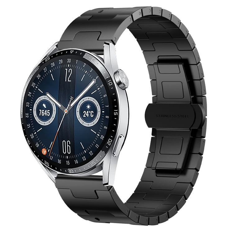 For Huawei Watch GT3 46mm Titanium Alloy 22mm Metal Watch Band(Black) by bashfashion