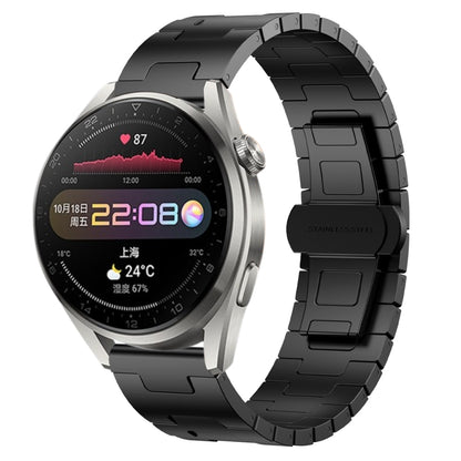 For Huawei Watch3 Pro Titanium Alloy 22mm Metal Watch Band(Black) by bashfashion