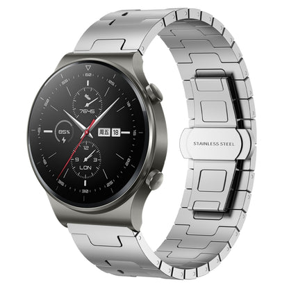 For Huawei Watch GT2 Pro Titanium Alloy 22mm Metal Watch Band(Silver) by bashfashion