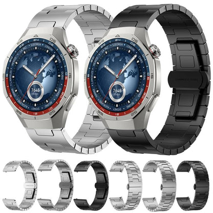 For Huawei Watch GT Runner Titanium Alloy 22mm Metal Watch Band(Black) by bashfashion