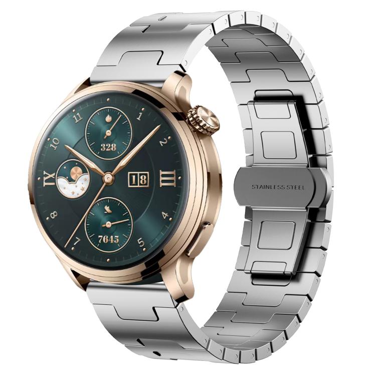 For Honor Watch 4 Pro Titanium Alloy 22mm Metal Watch Band(Titanium Color) by bashfashion