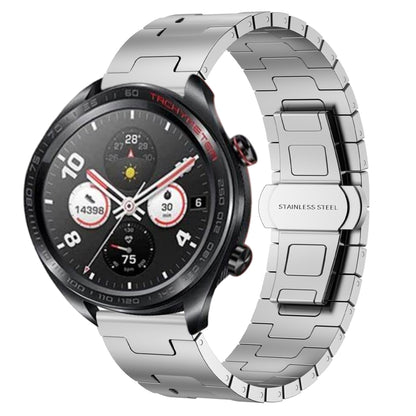 For Honor Watch Dream Titanium Alloy 22mm Metal Watch Band(Silver) by bashfashion