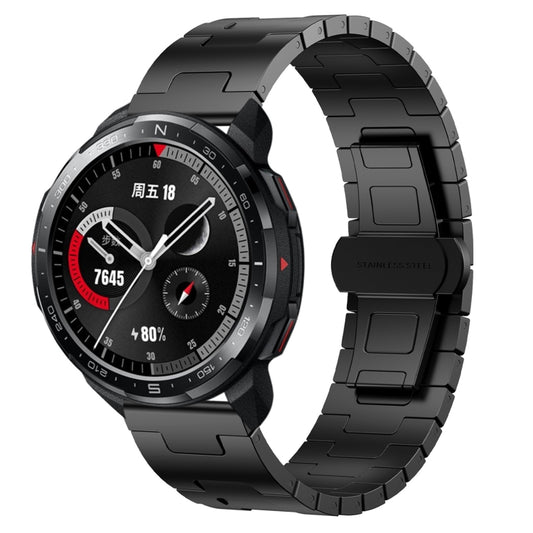 For Honor Watch GS Pro Titanium Alloy 22mm Metal Watch Band(Black) by bashfashion