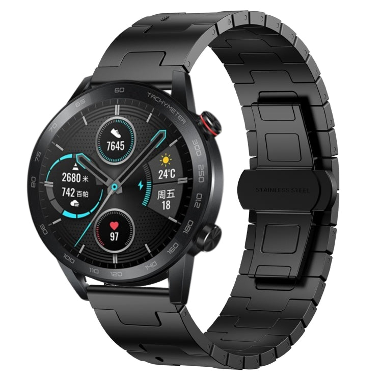 For Honor Magic Watch 2 46mm Titanium Alloy 22mm Metal Watch Band(Black) by bashfashion