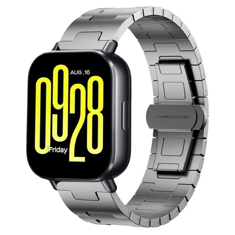 For Redmi Watch 5 Active Titanium Alloy 22mm Metal Watch Band(Titanium Color) by bashfashion