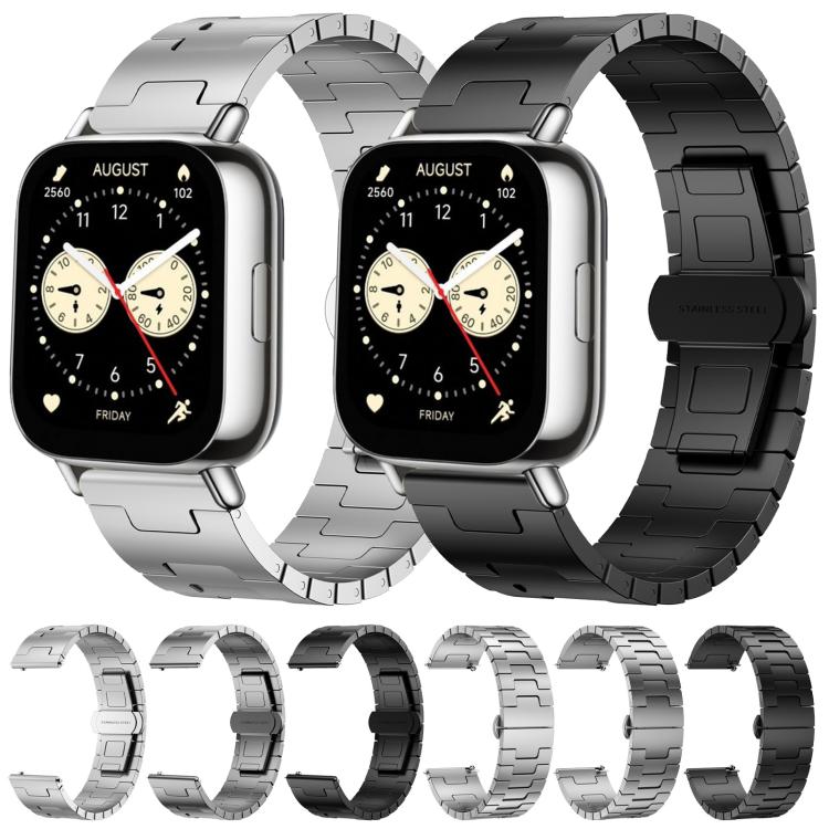 For Redmi Watch 5 Active Titanium Alloy 22mm Metal Watch Band(Titanium Color) by bashfashion