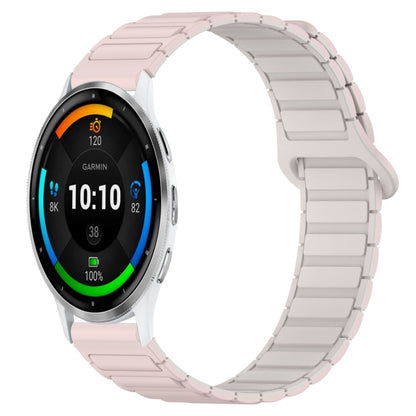 For Garmin Venu 3 Dual Color Magnetic Buckle 22mm Silicone Watch Band(Pink+Starlight) by bashfashion