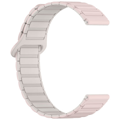 For Garmin Venu 3S Dual Color Magnetic Buckle 18mm Silicone Watch Band(Pink+Starlight) by bashfashion