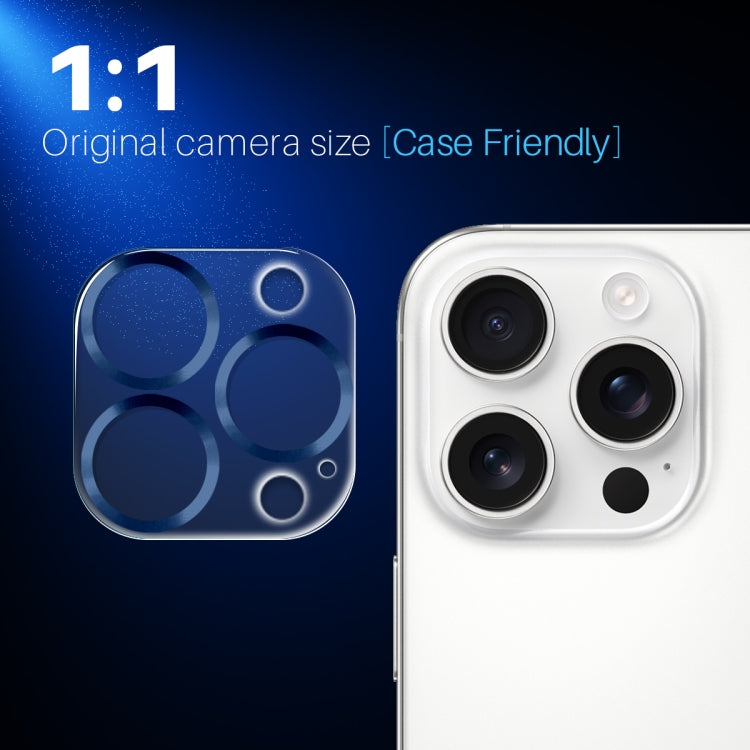 For iPhone 16 Pro / 16 Pro Max NORTHJO Camera Lens Protector CD Veins 3D Tempered Glass Film(Blue) by NORTHJO