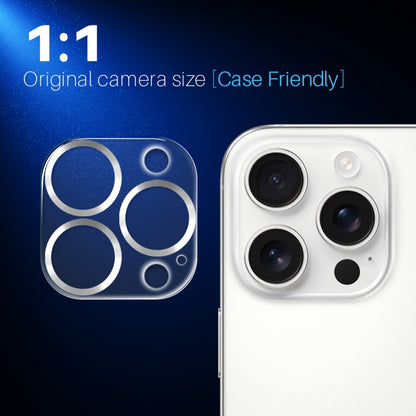 For iPhone 16 Pro / 16 Pro Max NORTHJO Camera Lens Protector CD Veins 3D Tempered Glass Film(Silver) by NORTHJO