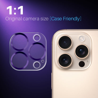 For iPhone 16 Pro / 16 Pro Max NORTHJO Camera Lens Protector CD Veins 3D Tempered Glass Film(Purple) by NORTHJO