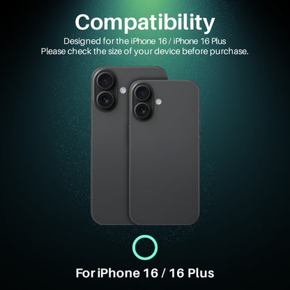 For iPhone 16 / 16 Plus NORTHJO Camera Lens Protector Glitter Ring 3D Tempered Glass Film(Black) by NORTHJO