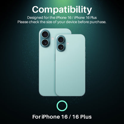 For iPhone 16 / 16 Plus NORTHJO Camera Lens Protector Glitter Ring 3D Tempered Glass Film(Gold) by NORTHJO