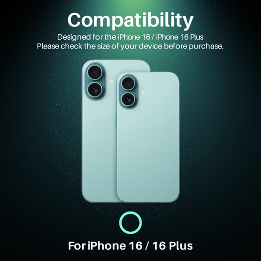 For iPhone 16 / 16 Plus NORTHJO Camera Lens Protector Glitter Ring 3D Tempered Glass Film(Gold) by NORTHJO