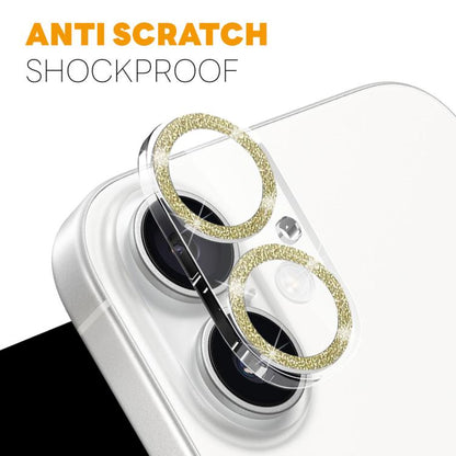 For iPhone 17 NORTHJO Camera Lens Protector Glitter Ring 3D Tempered Glass Film(Gold) by NORTHJO