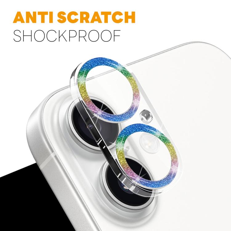 For iPhone 17 NORTHJO Camera Lens Protector Glitter Ring 3D Tempered Glass Film(Colorful) by NORTHJO