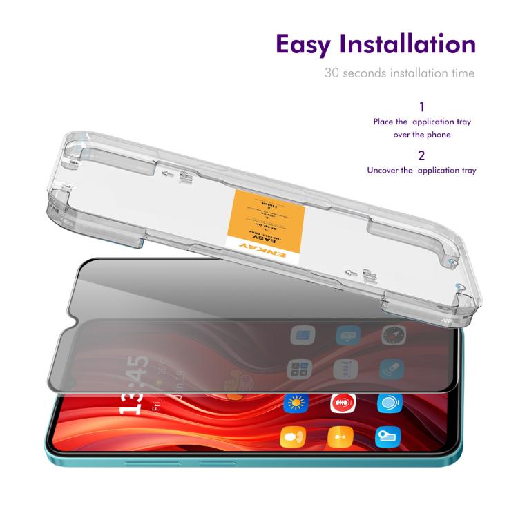 For Redmi A4 5G ENKAY Easy Install Anti-peeping Privacy Tempered Glass Film by ENKAY