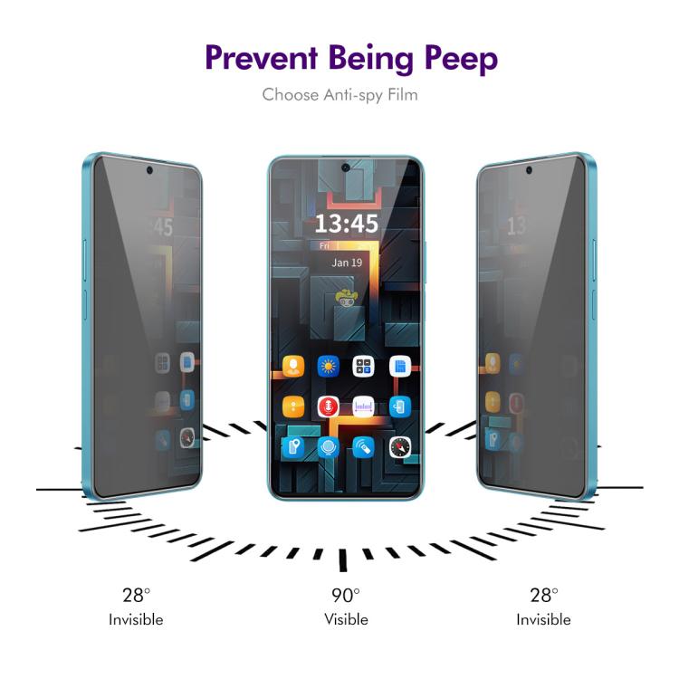 For Xiaomi Poco M7 Pro 5G ENKAY Easy Install Anti-peeping Privacy Tempered Glass Film by ENKAY