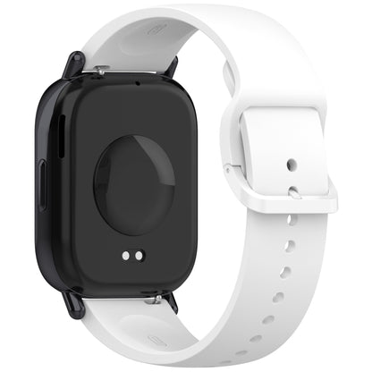 For Redmi Watch 5 Active Color Buckle Pure Color Silicone Watch Band(White) by bashfashion