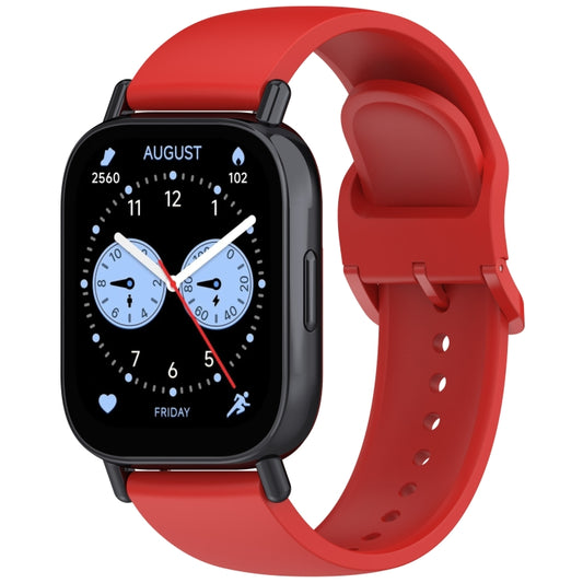 For Redmi Watch 5 Active Color Buckle Pure Color Silicone Watch Band(Red) by bashfashion