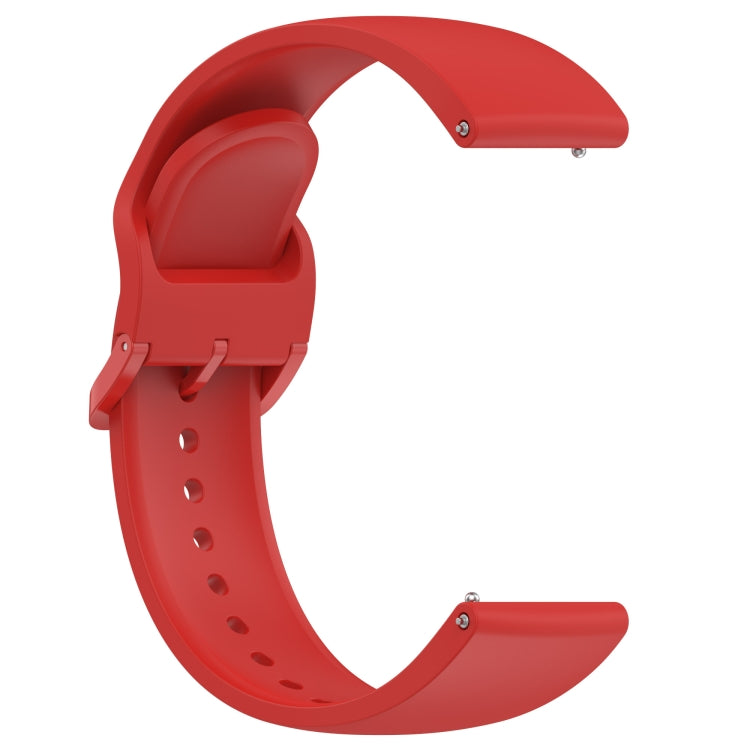 For Redmi Watch 5 Active Color Buckle Pure Color Silicone Watch Band(Red) by bashfashion