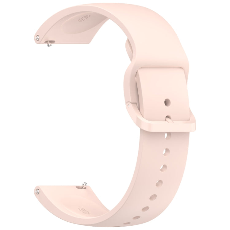 For Redmi Watch 5 Active Color Buckle Pure Color Silicone Watch Band(Light Pink) by bashfashion