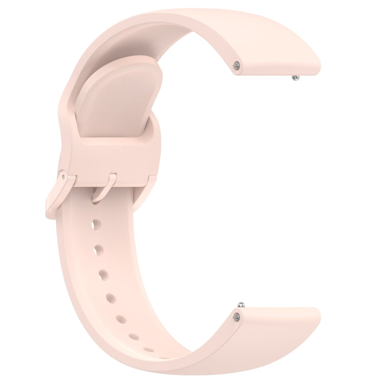 For Redmi Watch 5 Active Color Buckle Pure Color Silicone Watch Band(Light Pink) by bashfashion
