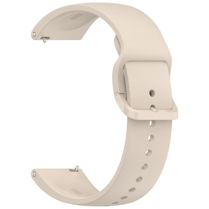 For Redmi Watch 5 Active Color Buckle Pure Color Silicone Watch Band(Ivory White) by bashfashion