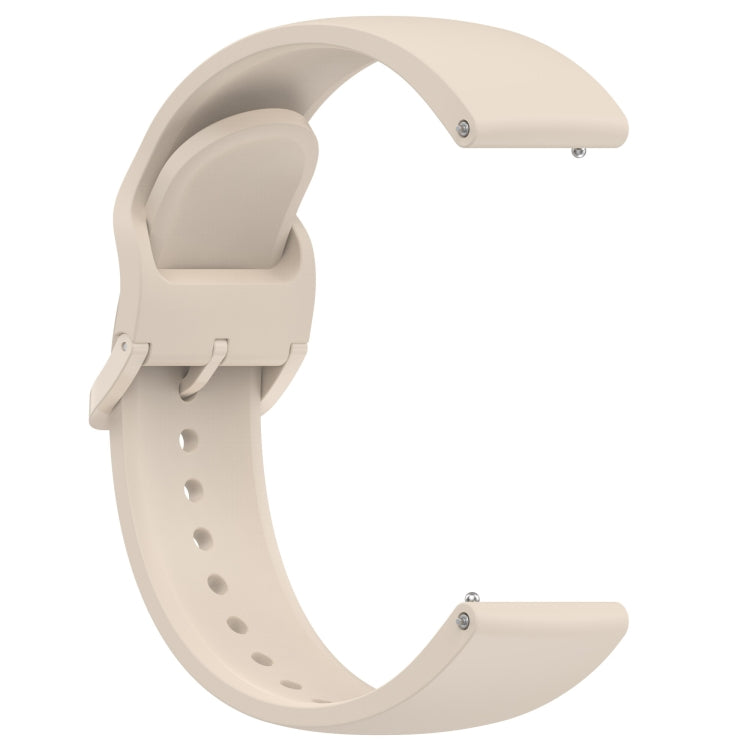 For Redmi Watch 5 Active Color Buckle Pure Color Silicone Watch Band(Ivory White) by bashfashion