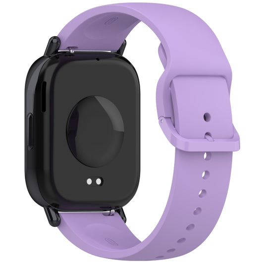 For Redmi Watch 5 Active Color Buckle Pure Color Silicone Watch Band(Purple) by bashfashion