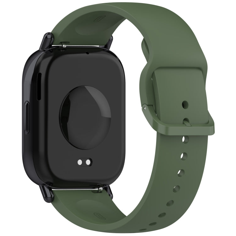 For Redmi Watch 5 Lite Color Buckle Pure Color Silicone Watch Band(Dark Green) by bashfashion
