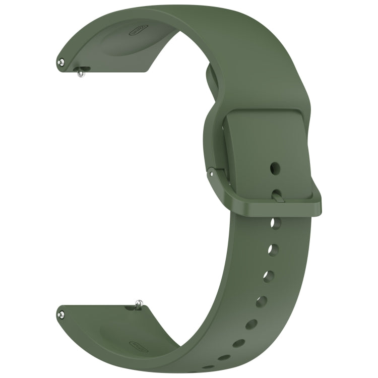 For Redmi Watch 5 Lite Color Buckle Pure Color Silicone Watch Band(Dark Green) by bashfashion