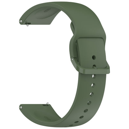 For Redmi Watch 5 Lite Color Buckle Pure Color Silicone Watch Band(Dark Green) by bashfashion