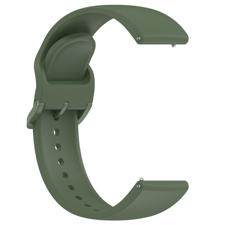 For Redmi Watch 5 Lite Color Buckle Pure Color Silicone Watch Band(Dark Green) by bashfashion