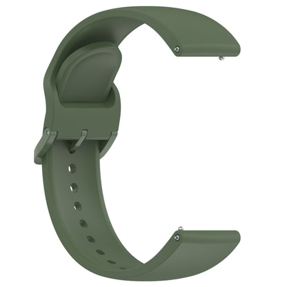 For Redmi Watch 5 Lite Color Buckle Pure Color Silicone Watch Band(Dark Green) by bashfashion