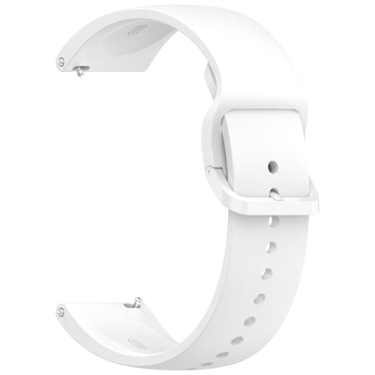 For Redmi Watch 5 Lite Color Buckle Pure Color Silicone Watch Band(White) by bashfashion
