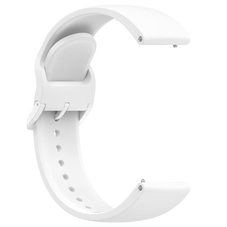 For Redmi Watch 5 Lite Color Buckle Pure Color Silicone Watch Band(White) by bashfashion