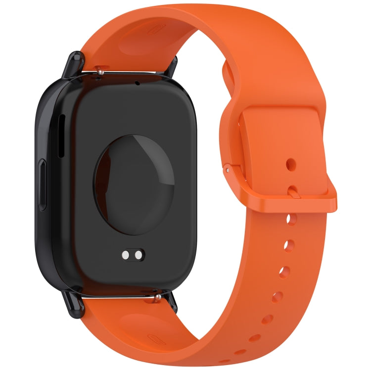 For Redmi Watch 5 Lite Color Buckle Pure Color Silicone Watch Band(Orange) by bashfashion