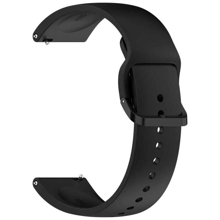 For Redmi Watch 5 Lite Color Buckle Pure Color Silicone Watch Band(Black) by bashfashion