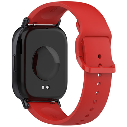 For Redmi Watch 5 Lite Color Buckle Pure Color Silicone Watch Band(Red) by bashfashion