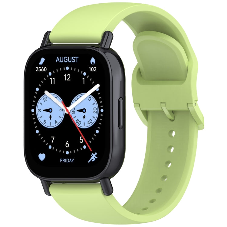 For Redmi Watch 5 Lite Color Buckle Pure Color Silicone Watch Band(Lime) by bashfashion