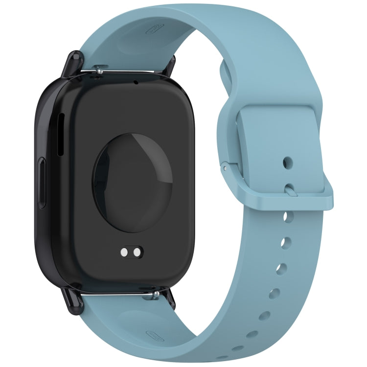For Redmi Watch 5 Lite Color Buckle Pure Color Silicone Watch Band(Stretch Blue) by bashfashion